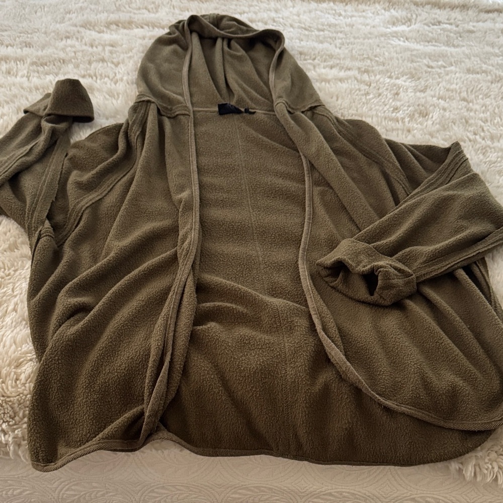Olive Green Women's Hooded Cardigan